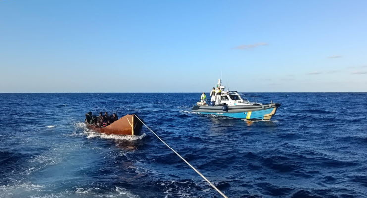 Kustbevakningen är på plats i Medelhavet i samarbete med Polismyndigheten. Under vinterhalvåret 2023/24 arbetar vi från ribbåten KBV 475.