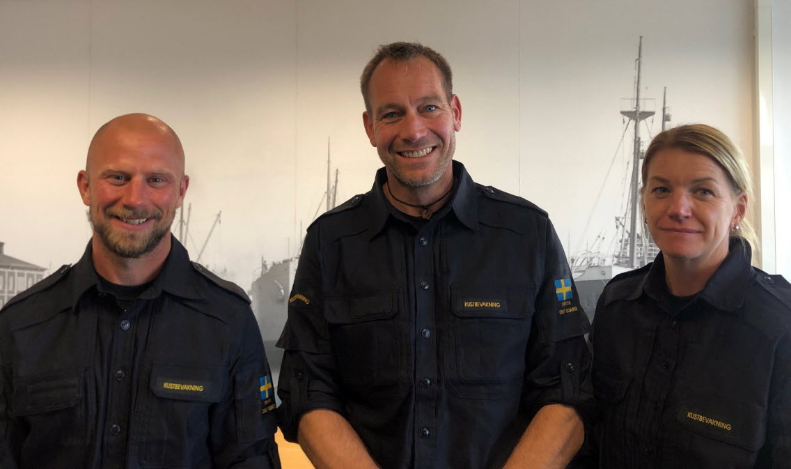 Tre kustbevakare som återvänt till Kustbevakningen