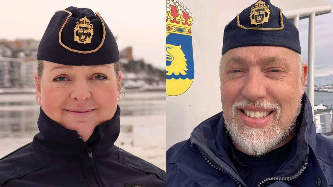 Maria Andersson och Björn Svensson, foto: Kustbevakningen