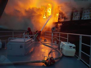 Ship fire outside Vinga